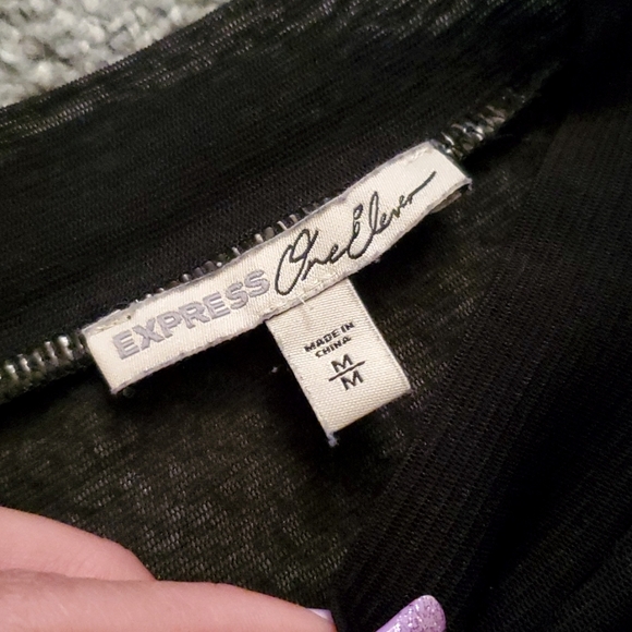 Express high neck, mesh top bodysuit sz M - Picture 7 of 11